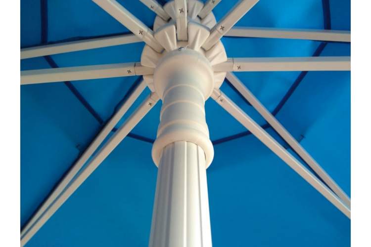 Зонт пляжный профессиональный Ø2.5 м Kiwi Clips THEUMBRELA SEMSIYE EVI белый, бежевый-7