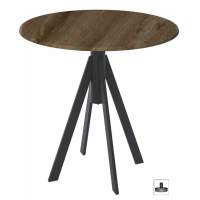 Стол обеденный Fuoz Werzalit Bistroart Genart черный, золотой, каньонский дуб идальго