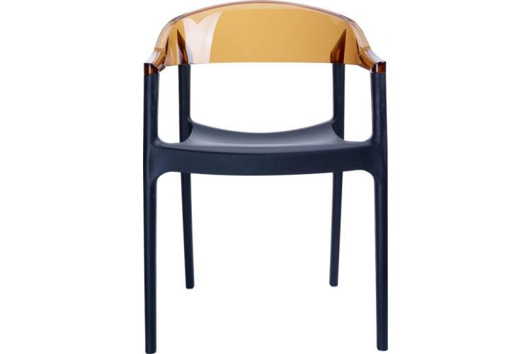 Кресло пластиковое Carmen Siesta Contract черный, янтарный-6