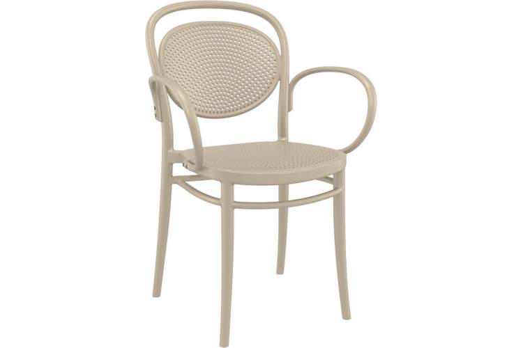 Кресло пластиковое Marcel XL Siesta Contract бежевый