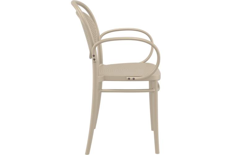 Кресло пластиковое Marcel XL Siesta Contract бежевый-5