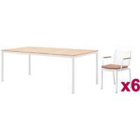 Комплект металлической мебели Armona Tagliamento белый, терракотовый, натуральный