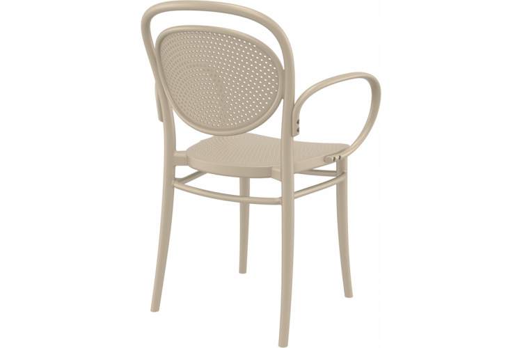 Кресло пластиковое Marcel XL Siesta Contract бежевый-6