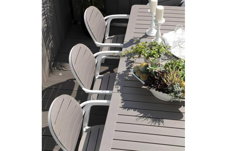 Кресло пластиковое Palma Nardi белый, тортора-5