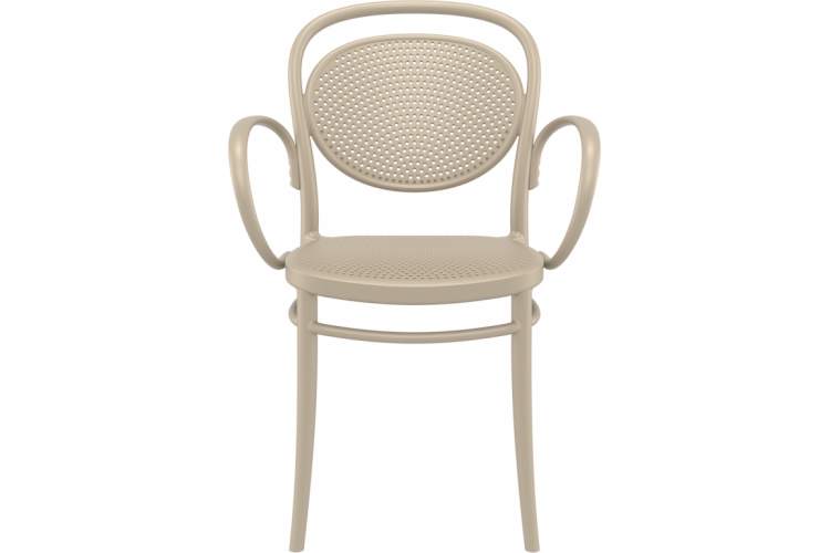 Кресло пластиковое Marcel XL Siesta Contract бежевый-7