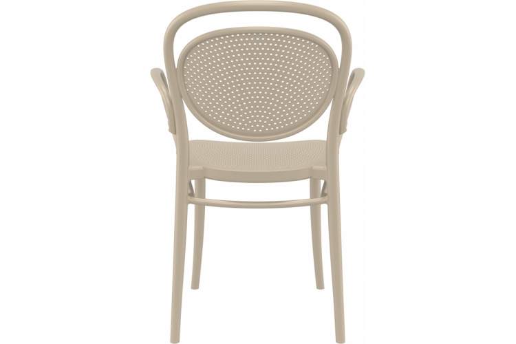 Кресло пластиковое Marcel XL Siesta Contract бежевый-8