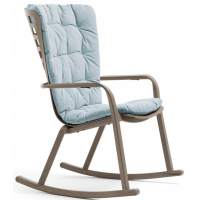 Кресло-качалка пластиковое с подушкой Folio Nardi тортора, голубой