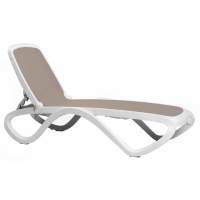 Шезлонг-лежак пластиковый Omega Nardi белый, тортора