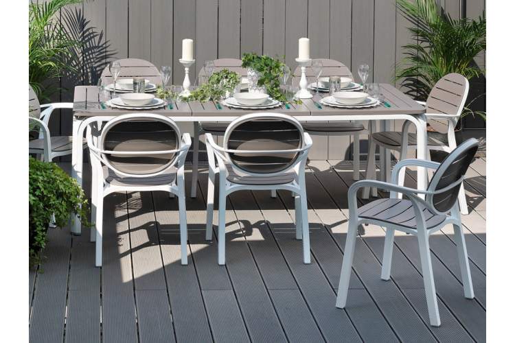 Кресло пластиковое Palma Nardi белый, тортора-3