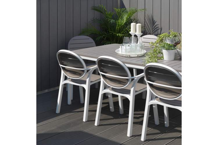 Кресло пластиковое Palma Nardi белый, тортора-2