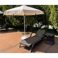 Зонт пляжный профессиональный Ø2.5 м Kiwi Clips THEUMBRELA SEMSIYE EVI белый, бежевый