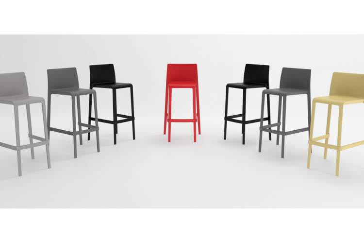 Стул пластиковый барный Volt PEDRALI желтый-8