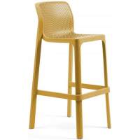 Стул пластиковый барный Net Stool Nardi горчичный Стул пластиковый барный Net Stool Nardi горчичный