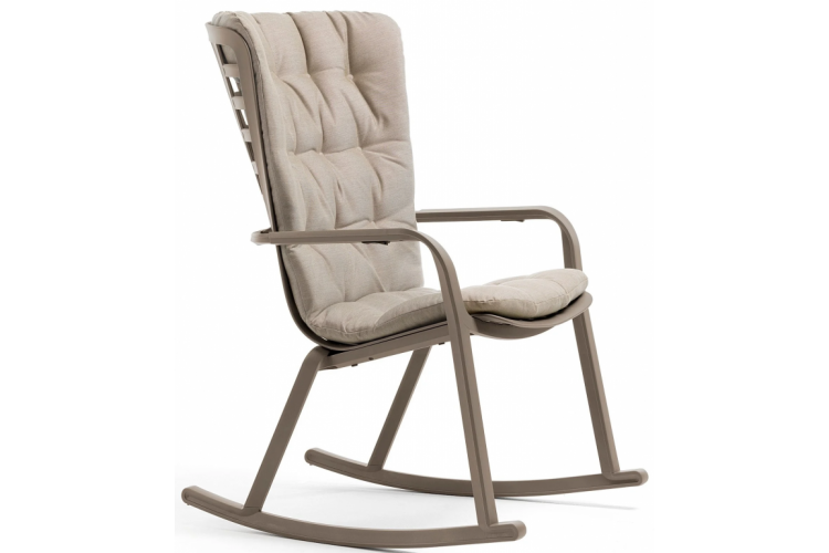 Кресло-качалка пластиковое с подушкой Folio Nardi тортора, бежевый