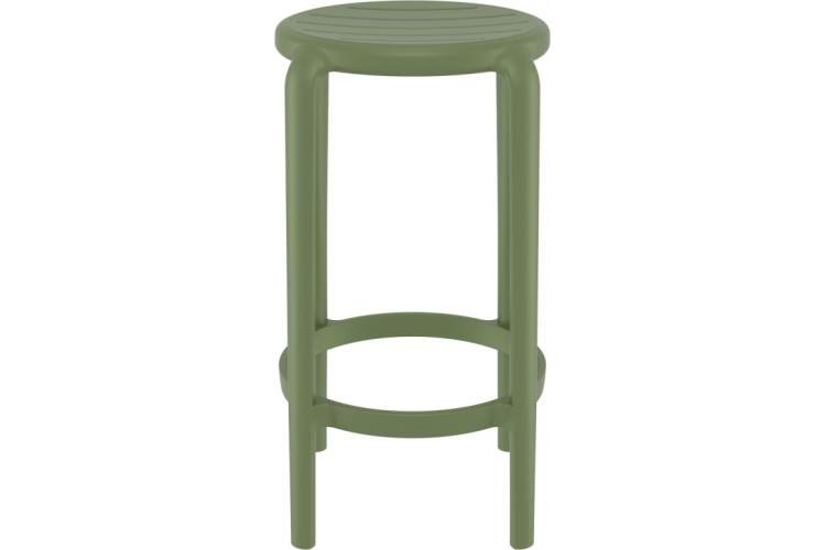 Табурет пластиковый полубарный Tom Bar 65 Siesta Contract оливковый-7
