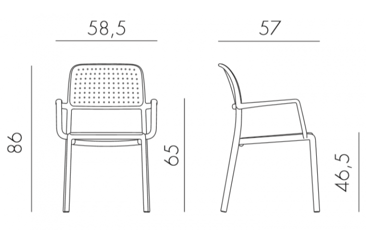 Кресло пластиковое Bora Nardi агава-1