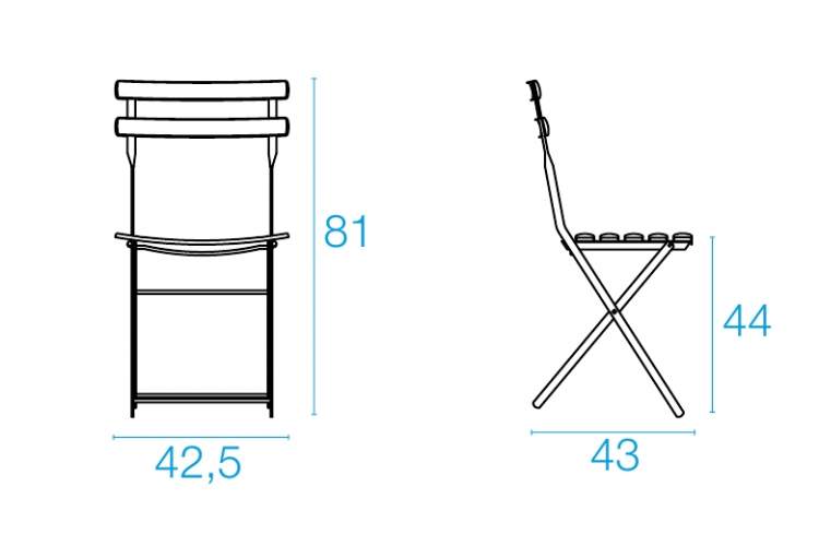 Стул металлический складной Arc en Ciel EMU зеленый-1
