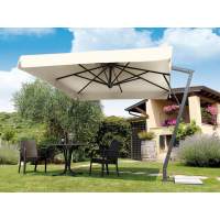 Зонт профессиональный 3х3 м Napoli Braccio Scolaro антрацит, слоновая кость