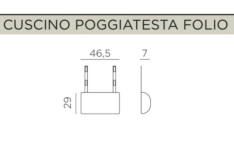 Подушка-подголовник для лаунж кресла Folio Nardi серый-1