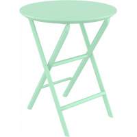 Стол пластиковый складной Helen Folding Table Ø60 Siesta Contract опаловый зеленый