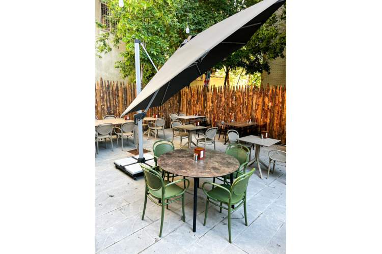 Кресло пластиковое Marcel XL Siesta Contract оливковый-4