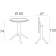 Стол пластиковый складной Sky Folding Table Ø60 Siesta Contract оливковый