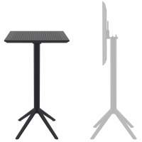Стол пластиковый барный складной Sky Folding Bar Table 60 Siesta Contract черный Стол пластиковый барный складной Sky Folding Bar Table 60 Siesta Contract черный