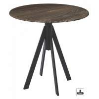 Стол обеденный Fuoz Werzalit Bistroart Genart черный, золотой, состаренная сосна