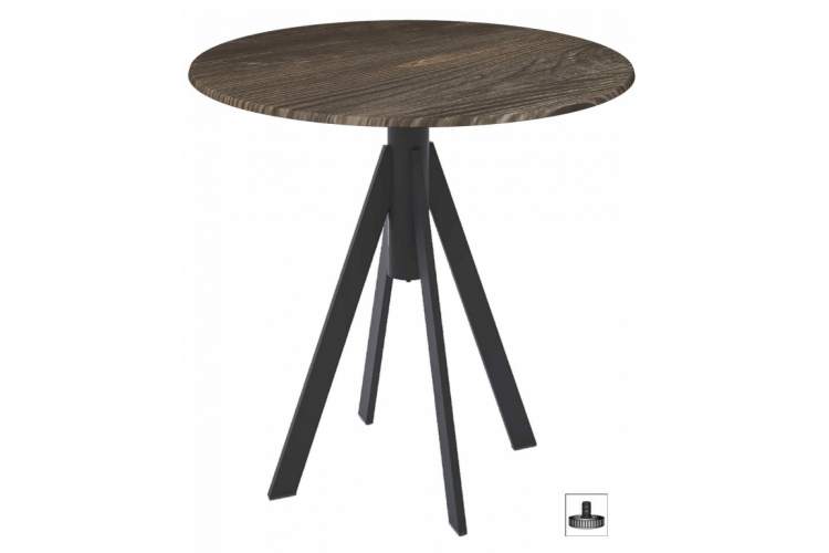 Стол обеденный Fuoz Werzalit Bistroart Genart черный, золотой, состаренная сосна