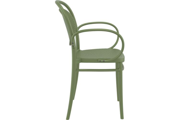 Кресло пластиковое Marcel XL Siesta Contract оливковый-5