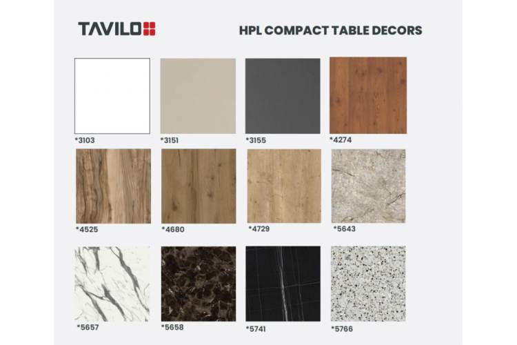 Столешница квадратная HPL Fitto Genart индийский шесман-2