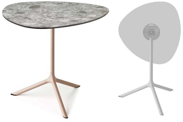 Стол ламинированный обеденный складной Tripe Maxi Folding Scab Design тортора, зернистый