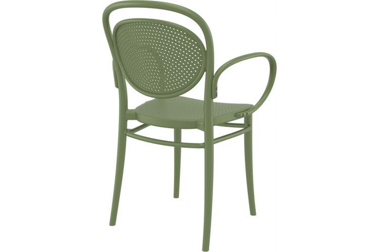 Кресло пластиковое Marcel XL Siesta Contract оливковый-6