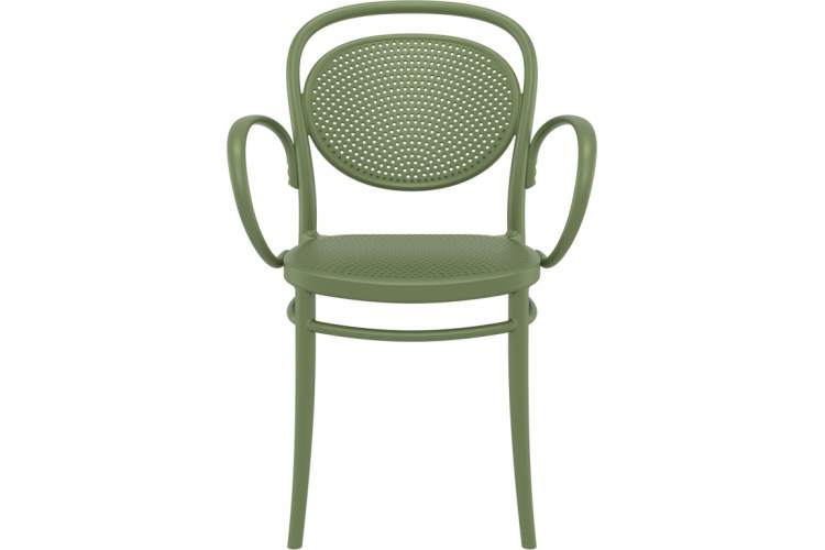 Кресло пластиковое Marcel XL Siesta Contract оливковый-7