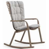 Кресло-качалка пластиковое с подушкой Folio Nardi тортора, серый