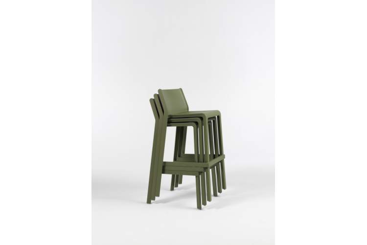 Стул пластиковый полубарный Trill Stool Mini Nardi агава-5