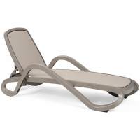 Шезлонг-лежак пластиковый Alfa Nardi тортора