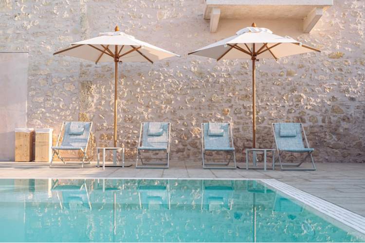 Зонт профессиональный диаметром 2.5 м Palladio Standard Scolaro натуральный, слоновая кость-8