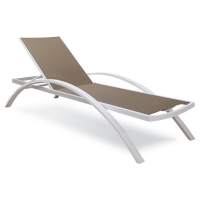 Шезлонг металлический Oliver Felicita белый, тортора