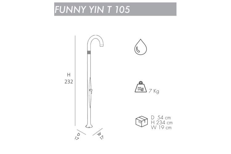 Душ уличный Funny Yin T 105 Arkema антрацит-1