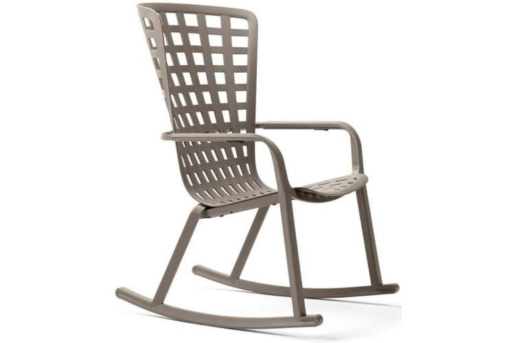 Кресло-качалка пластиковое с подушкой Folio Nardi тортора, серый-5