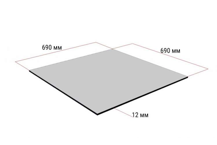 Столешница квадратная HPL Fitto Genart индийский шесман-1