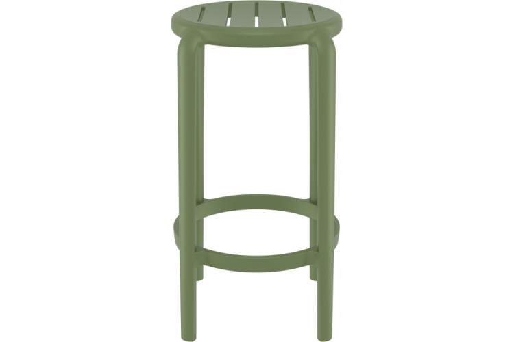 Табурет пластиковый полубарный Tom Bar 65 Siesta Contract оливковый-6