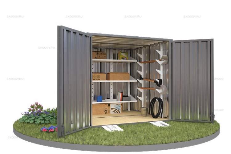 Хозблок SKOGGY секционный с плоской крышей 2 х 2 м-5
