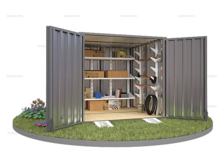 Хозблок SKOGGY секционный с плоской крышей 2 х 2 м-6