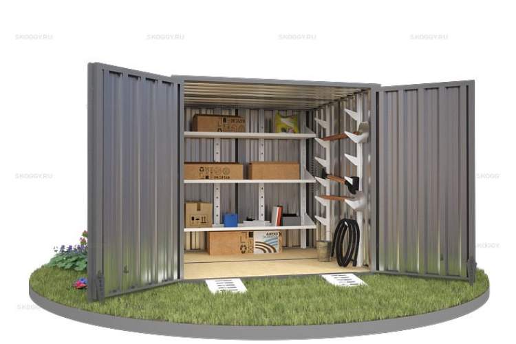 Хозблок SKOGGY секционный с плоской крышей 2 х 2 м-7