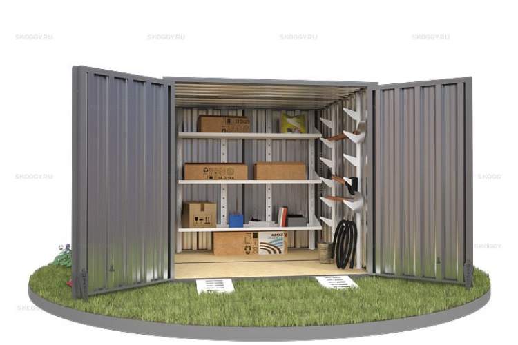 Хозблок SKOGGY секционный с плоской крышей 2 х 2 м-8