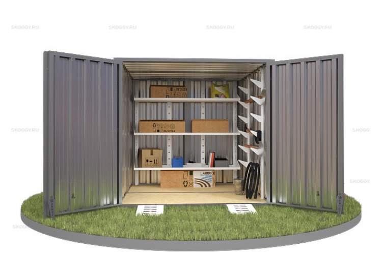 Хозблок SKOGGY секционный с плоской крышей 2 х 2 м-9