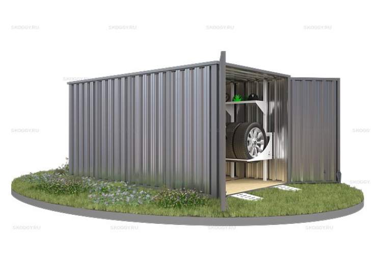 Хозблок SKOGGY секционный с плоской крышей 4 х 2 м-1