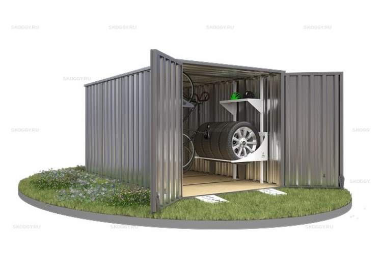 Хозблок SKOGGY секционный с плоской крышей 4 х 2 м-4